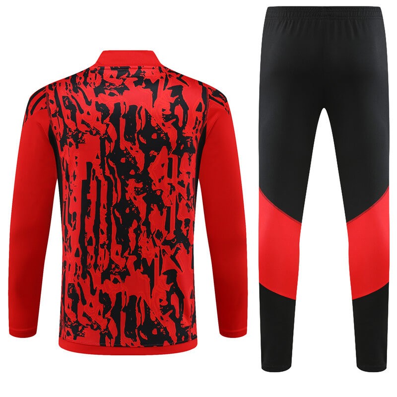 Sudadera Entrenamiento Manchester United 2023/2024 Niño Kit Rojo/Negro